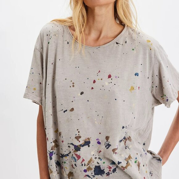 Magnolia Pearl Paint Splatter Tee OS NWT - Picture 5 of 6